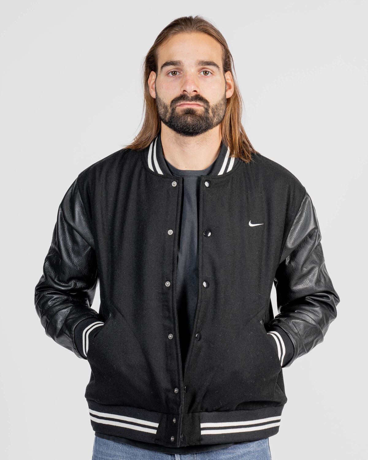 Nike letterman hoodie hot sale